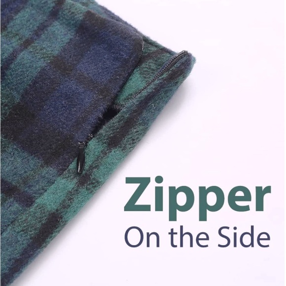 Wool Plaid Mini Skirt - Picture 4 of 7